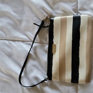 Kate spade striped convertible wristlet.